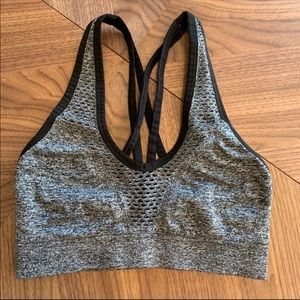 Victoria’s Secret sport gray mesh strappy bra S